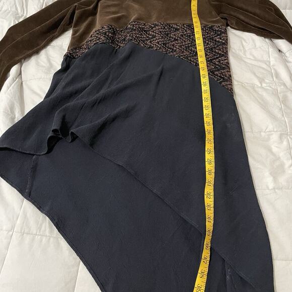 Donna Jessica Asymmetrical Oversized Tunic Top Shirt Large Brown Vintage Lagen… - Picture 6 of 8